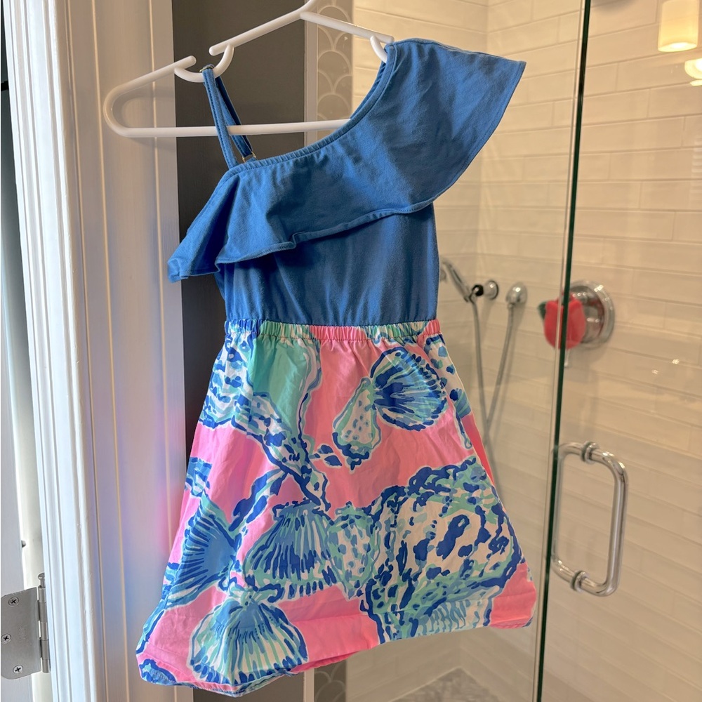 Lilly Pulitzer One Shoulder Girls Dress